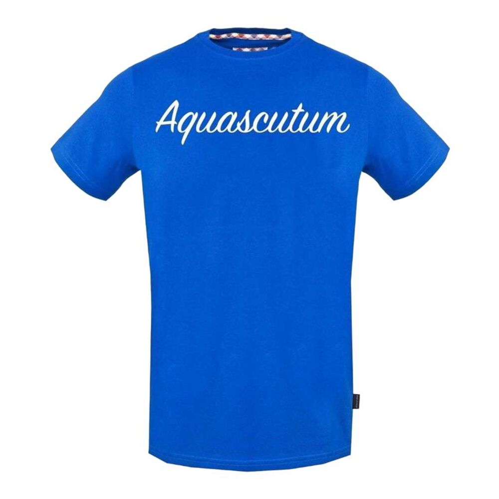 Aquascutum Mens Signature Logo T-Shirt / Blue